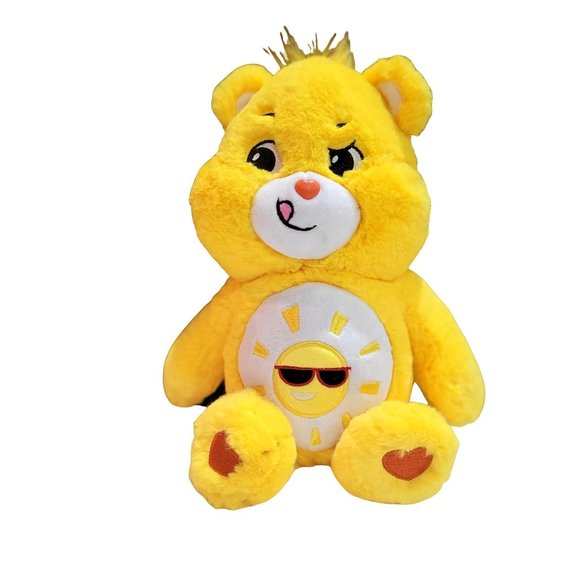 Care Bears Funshine Sunshine Bear 2020 Yellow Sunglasses EUC 14" - Picture 1 of 8
